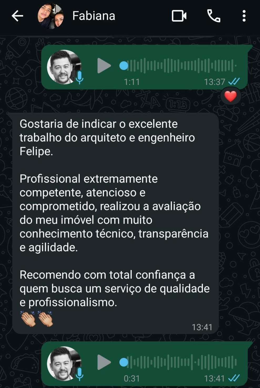 Depoimento de cliente 1